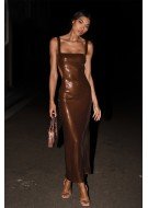 Ефектна макси рокля Stellara Crystal Brown