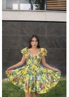 Ефирна рокля Elara - жълта