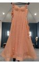 Ленена миди рокля Serena - праскова Ленена миди рокля Serena - праскова