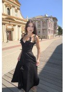 Ленена миди рокля Serena