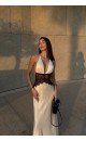 Макси рокля Noir Éclat с дантела и отворен гръб Макси рокля Noir Éclat с дантела и отворен гръб