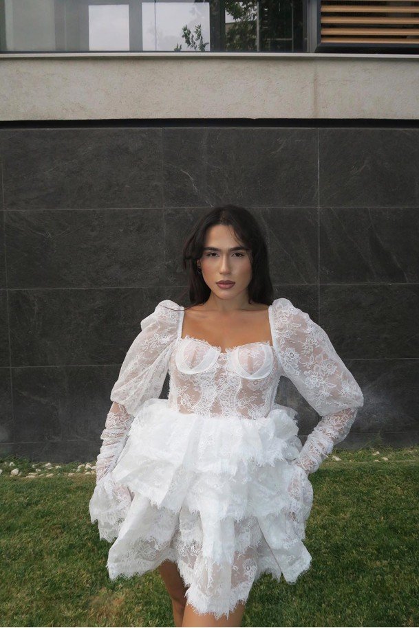 Романтична дантелена рокля White Muse Романтична дантелена рокля White Muse